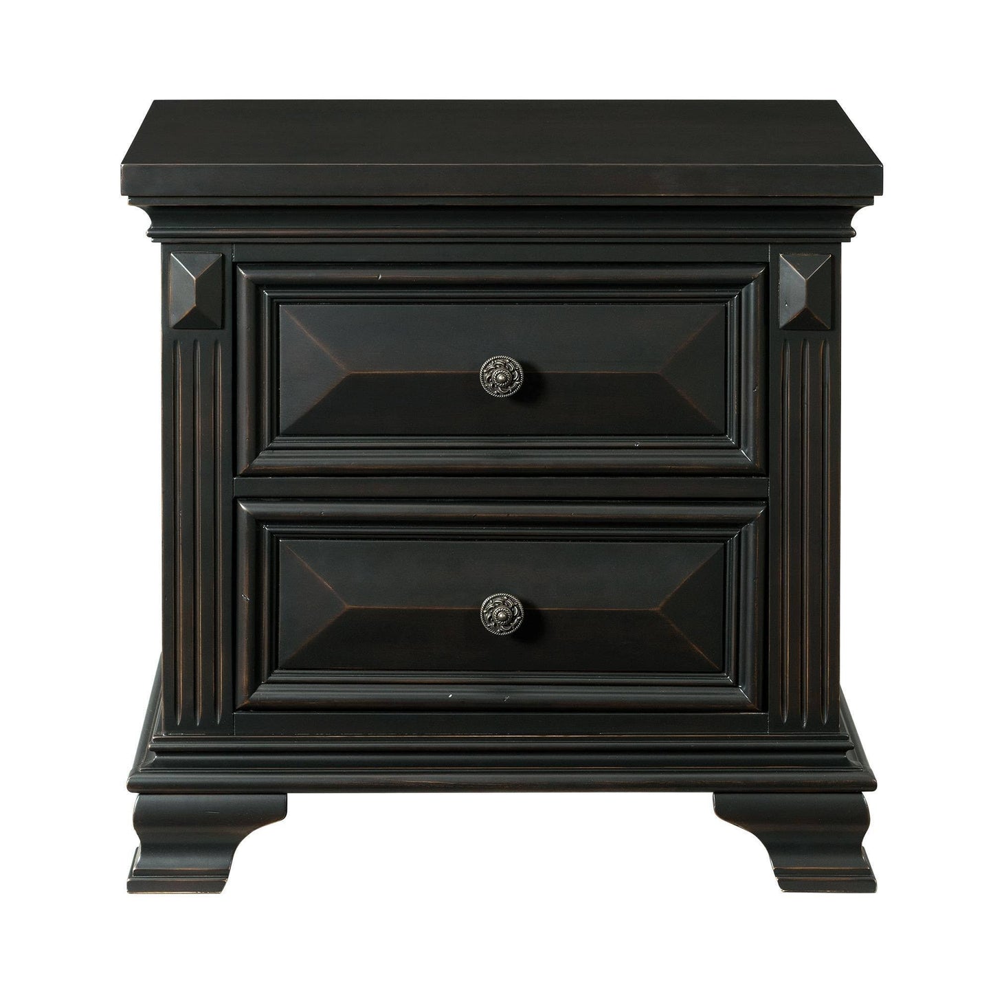 Trent 2-Drawer Nightstand In Grey