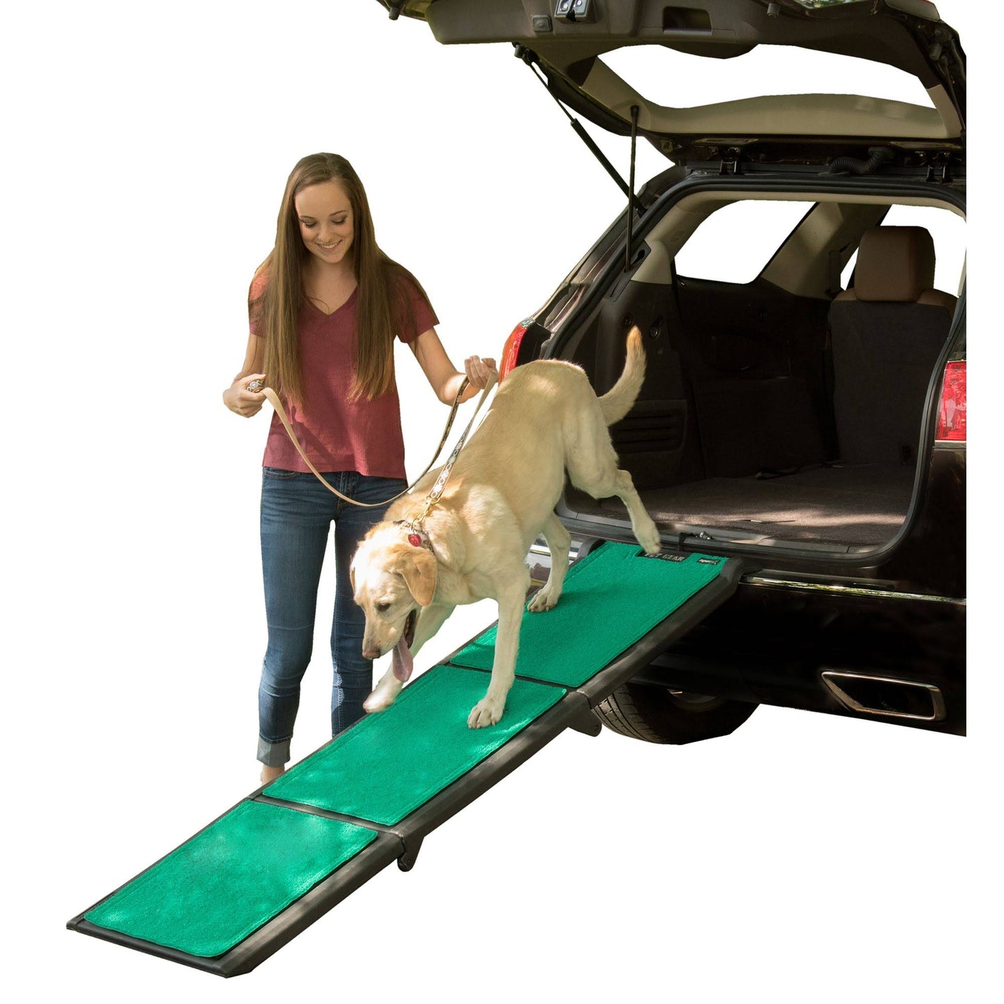 Tri Fold Pet Ramp With Supertrax