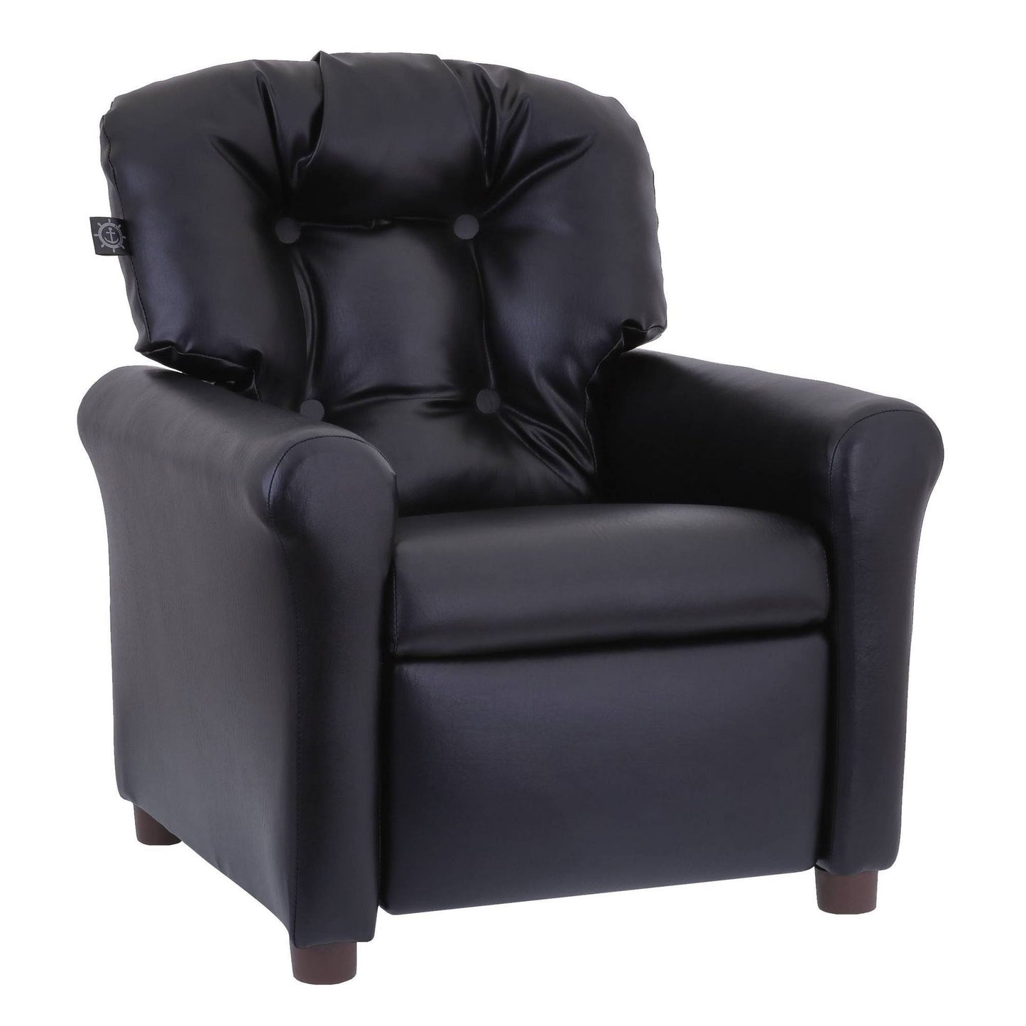 Traditional Kids Recliner Chair, Black