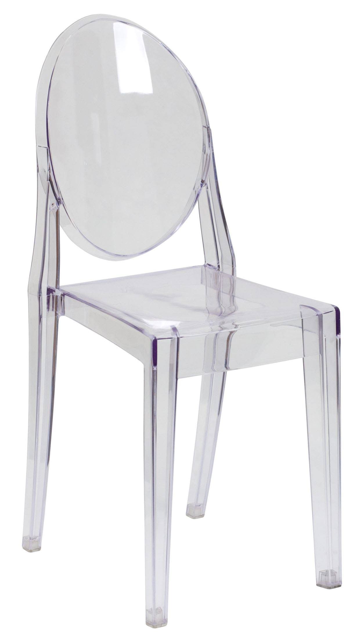 Transparent Stacking Side Chair, Clear