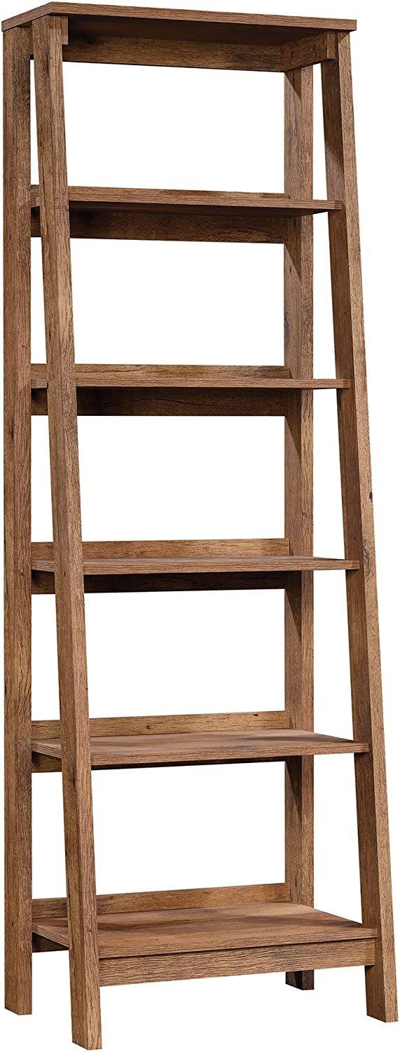 Trestle 5-Shelf Bookcase, Brown