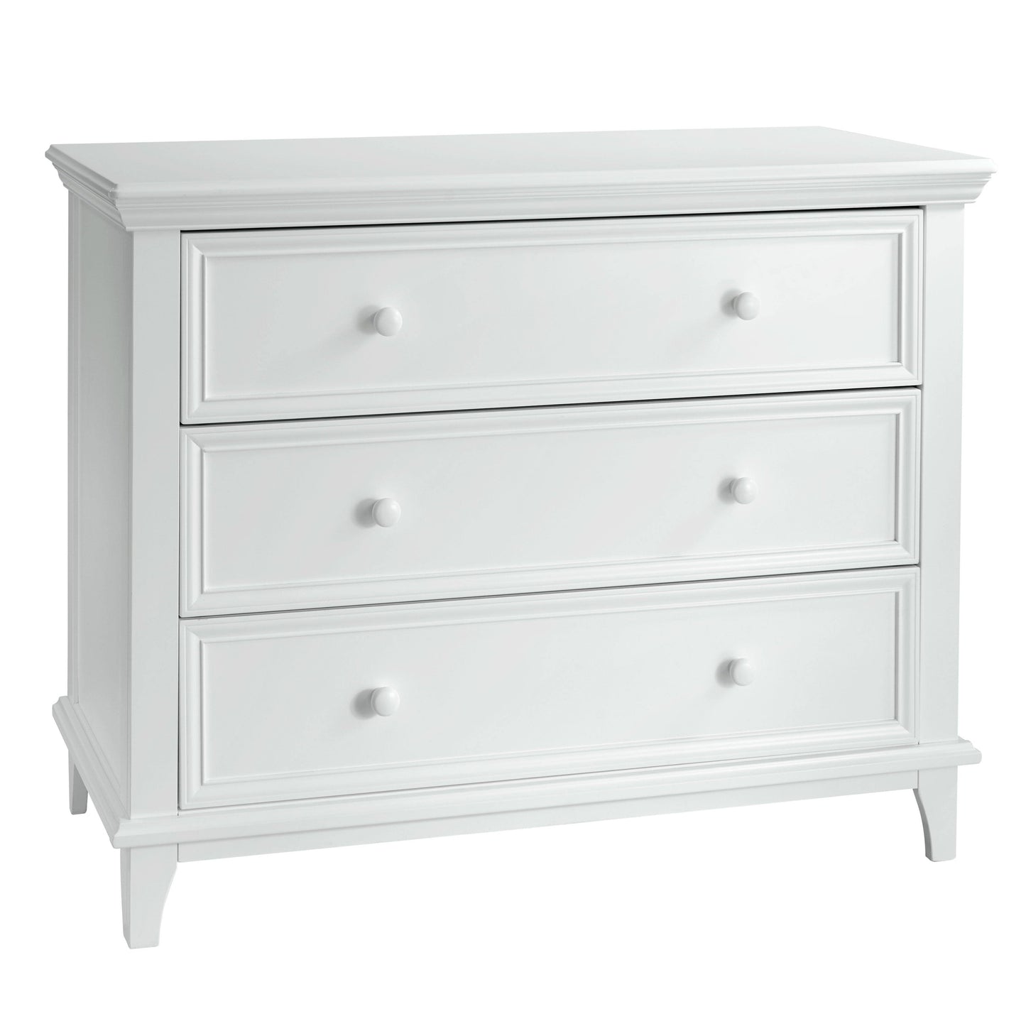 Transitional 3-Drawer Dresser White