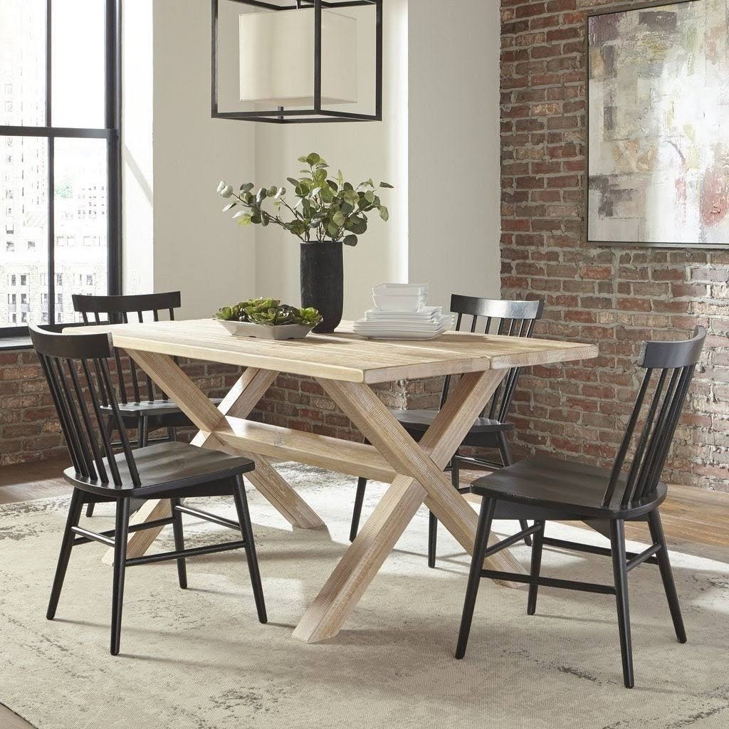 Trestle Dining Table Color: Driftwood