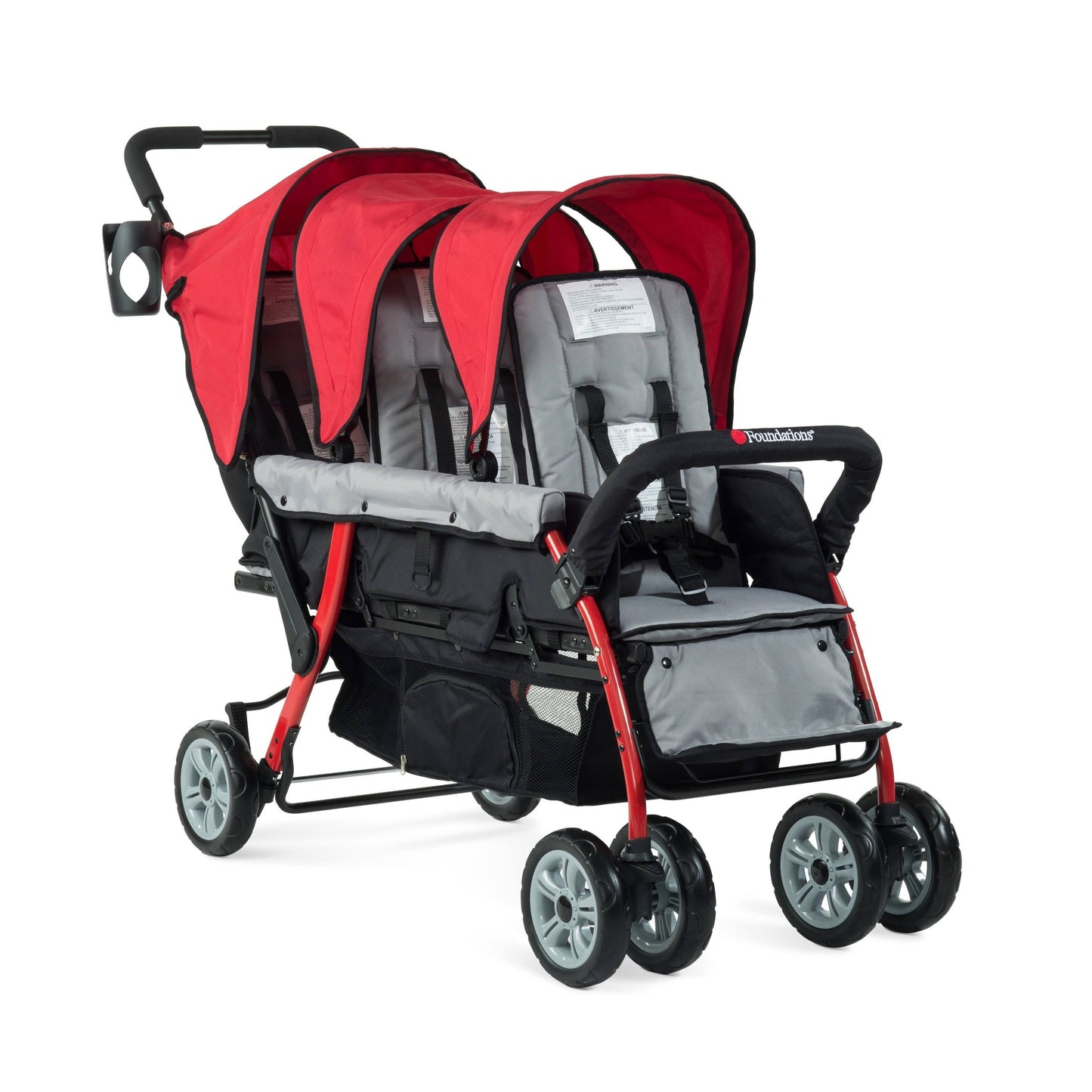 Trio Sport Tandem Stroller - Red